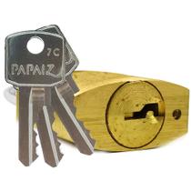 Cadeado Papaiz Pequeno 20MM Em Latão Maciço Resistente a Intemperies