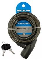 Cadeado Para Bicicleta Com Chave - 12mm X 1000mm Gta Cor Preto