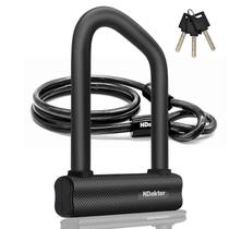 Cadeado para Bicicleta NDakter U-Lock com Arco de 18 mm, cabo de 1,8 m e 1,8 kg