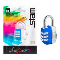 Cadeado Para Mala Stam Life Colors Com Segredo 25Mm Azul Cadeado Para Mala Stam Life Colors Com Segredo 25Mm Azul