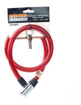 Cadeado Para Moto Com Cabo De Aço 1m x 16mm e 2 chaves - STARFER Cadeado Para Moto Com Cabo De Aço 1m x 16mm e 2 chaves - STARFER