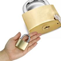 Cadeado Para Segurança Portões Janelas 50mm Antifurto Com Chave