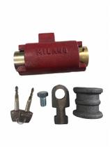 Cadeado Piso Soleira Porta Aço Modelo Milano 2 Chaves Tetra