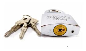 Cadeado prata chave tetra 50mm - TRI ANGLE Cadeado prata chave tetra 50mm - TRI ANGLE