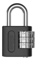 Cadeado Preto Fosco com Segredo 25 MM ZAMAC STAM