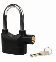 Cadeado Preto Lock Alarm C/ Alarme
