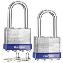 Cadeado Puroma Lock, pacote com 2, 40 mm, aço temperado com chave semelhante