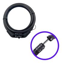 Cadeado Reforçado com Senha 4 Dígitos Aço Emborrachado Segurança Segredo Bike Bicicleta Moto Portão Compacto e Resistente