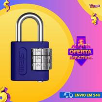 Cadeado Segredo Zamac Stam 25mm Azul