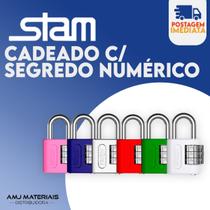 Cadeado segurança Stam original com Senha Segredo 40mm (Escolha sua Cor) Stam