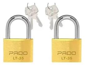 Cadeado SM 2 Latão - 35mm 4 Chaves Iguais Pado Cadeado SM 2 Latão - 35mm 4 Chaves Iguais Pado