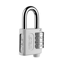 Cadeado Stam 25 mm com Segredo Segurança Reforçada Branco