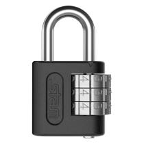 Cadeado Stam Segredo 25 mm Preto Fosco