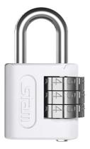 Cadeado Stam Segredo 25mm Para Malas Outros Usos Cores Cor Branco Cadeado Stam Segredo 25mm Para Malas Outros Usos Cores Cor Branco