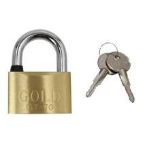Cadeado Tetra Chave 70mm Latão Blister Gold