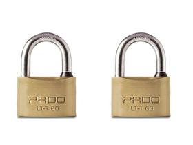 Cadeado Tetra Pado 60mm Kit 2 Peças Mesmos Segredos - Latão