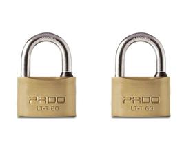 Cadeado Tetra Pado 60mm Kit 2 Peças Mesmos Segredos - Latão Cadeado Tetra Pado 60mm Kit 2 Peças Mesmos Segredos - Latão