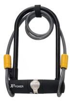 Cadeado Tranca U-lock + Cabo Para Bike Moto Onguard 5801 Cor Preto