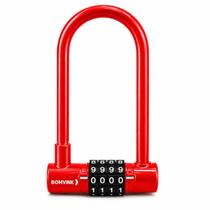 Cadeado tranca U senha antifurto bicicleta moto bike 9x14cm Cor:Vermelho Cadeado tranca U senha antifurto bicicleta moto bike 9x14cm Cor:Vermelho