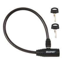 Cadeado trava bicicleta bike roda 8mm chave cabo 60cm aço espiral revestido pvc flexível antifurto segurança resistente
