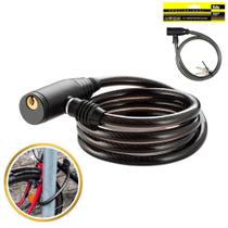 Cadeado Trava Bicicleta Cabo Aço Plastificado 80Cm Eda