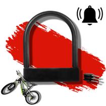 Cadeado Trava Com Alarme Para Motos Bicicletas e Portões Em Aço Alarme Integrado Resistente