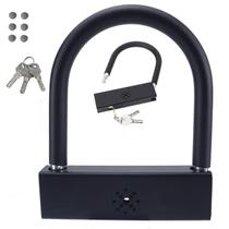 Cadeado Trava de Moto com Alarme Anti Furto Bike Bicicleta Motocicleta Portao Proteçao Segurança Resistente