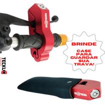 Cadeado Trava Disco Moto + Capinha Para Proteção Brinde