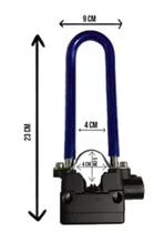 Cadeado Trava Tranca U Bicicleta Moto Anti Furto Com Alarme