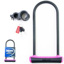 Cadeado Trava U-Lock Neons 8152 Onguard Preto/Rosa