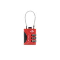 Cadeado TSA com Cabo de Aço Vermelho