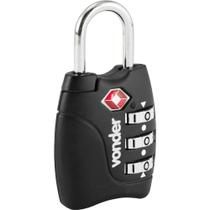 Cadeado TSA Com Segredo 3 Algarismos Preto Vonder