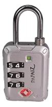Cadeado Tsa Zamac 30z Com Segredo Numérico 3 Dígitos Papaiz Prata