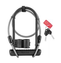 Cadeado U-lock + Cabo Reforçado Chave Bike Moto Onguard 8154