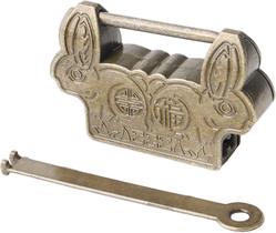 Cadeados chineses antigos Fechadura vintage com chave (orelha de coelho)