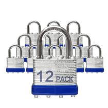 Cadeados de aço laminado externo XanHen Lock, pacote com 12
