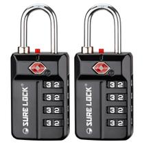 Cadeados de Bagagem TSA Sure Lock com Alerta de Abertura