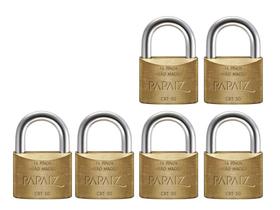 Cadeados Tetra Papaiz 50mm Kit 6 Peças - Mesmos Segredos Cadeados Tetra Papaiz 50mm Kit 6 Peças - Mesmos Segredos