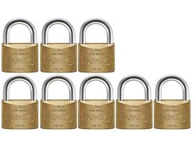 Cadeados Tetra Papaiz 50mm Kit 8 Peças - Mesmos Segredo Cadeados Tetra Papaiz 50mm Kit 8 Peças - Mesmos Segredo