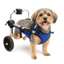 Cadeira 2 Rodas Colete Tamanho P Azul Cachorro Traseira Regulável Deficiente Paraplégico Idoso