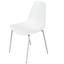 Cadeira Abi Polipropileno Branco Base Metal