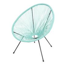 Cadeira Acapulco Em Cordas PVC 69 x 50 x 85 Cm Cor Tiffany