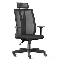 Cadeira Addit Presidente Ergonômica Com Apoio NR-17 Frisokar Poliéster Preto