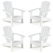 Cadeira Adirondack Infantil Giantex Branca em HIPS para Todas as Condições Climáticas, 56 cm Cadeira Adirondack Infantil Giantex Branca em HIPS para Todas as Condições Climáticas, 56 cm