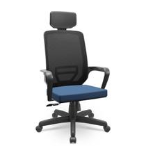 Cadeira Adrix Presidente Poliéster Giratória Relax com Braços Fixos e Apoio de Cabeça Cadeira Adrix Presidente Poliéster Giratória Relax com Braços Fixos e Apoio de Cabeça