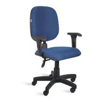 Cadeira Ágata Diretor Back Braço Regulável Tecido Azul Com Preto Cadeira Ágata Diretor Back Braço Regulável Tecido Azul Com Preto