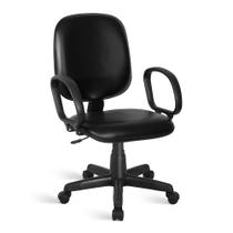 Cadeira Ágata Diretor Giratória Braço Corsa Revestimento Sintético Preto - Ideaflex Cadeira Ágata Diretor Giratória Braço Corsa Revestimento Sintético Preto - Ideaflex