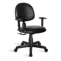 Cadeira Ágata Executiva Back System Braço Regulável Revestimento Sintético Preto Cadeira Ágata Executiva Back System Braço Regulável Revestimento Sintético Preto