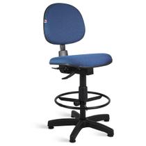 Cadeira Ágata Executiva Caixa Back System Tecido Azul Com Preto