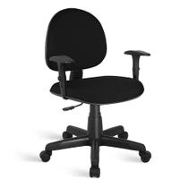 Cadeira Ágata Executiva Giratória Braço Regulável Tecido Preto Cadeira Ágata Executiva Giratória Braço Regulável Tecido Preto